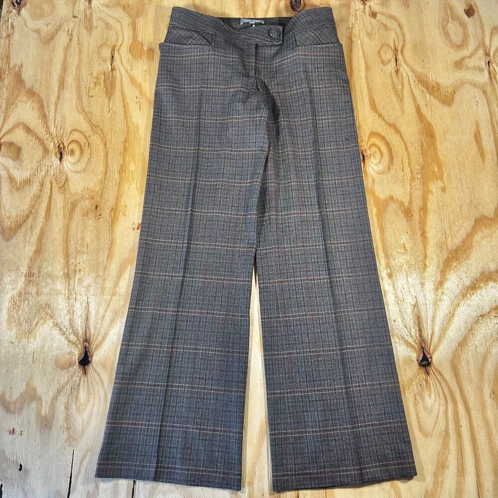 Louis Verdad Plaid Wide Leg Trousers Size 4